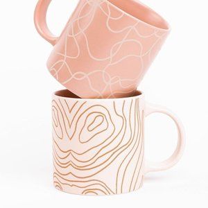 NWT Set of 4 Mugs - Pink Cream - Whitney Kerney